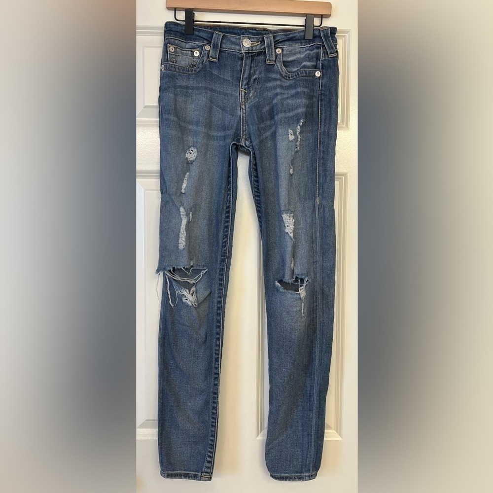 True Religion Women’s Super Skinny OM Wheat Jeans Size 27